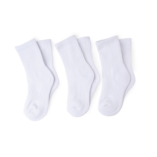 Medias Crew Blancas GimboKids – Pack de 3 Pares