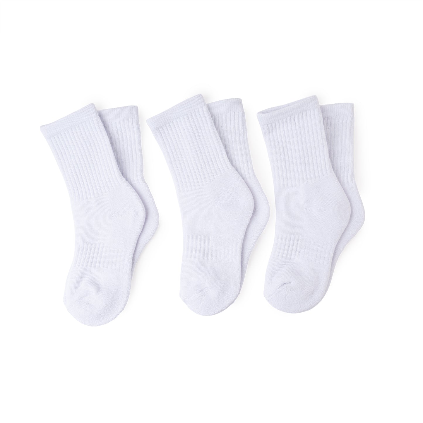 Medias Crew Blancas GimboKids – Pack de 3 Pares