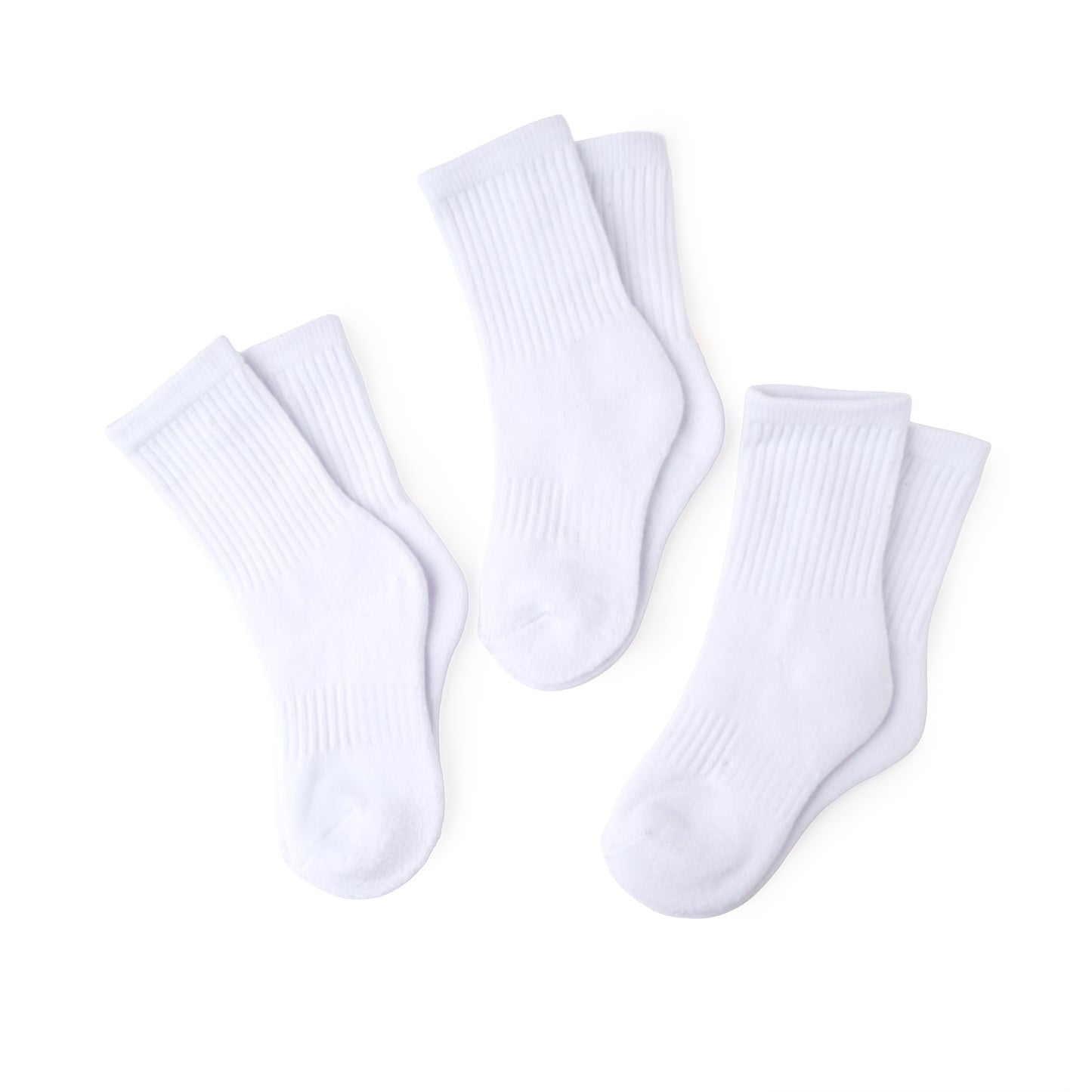 Medias Crew Blancas GimboKids – Pack de 3 Pares